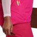 Side View Raspberry Coloured Light Scrub Set